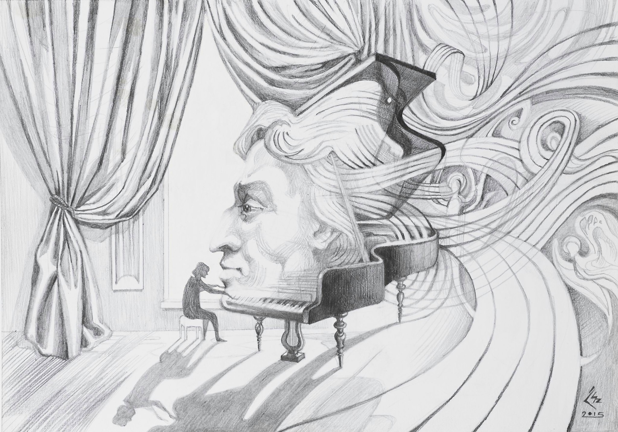 Szymon Ćwikliński Chopin 20 x 30 cm 2015 Szymon Ćwikliński Chopin 20 x 30 cm 2015